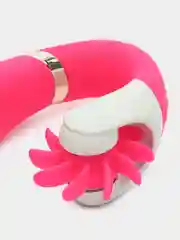 Фиолетовый вибратор с язычком, эффект куннилингуса