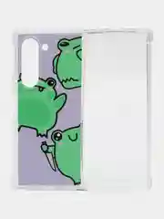 Лавандовый чехол на Samsung Galaxy Z Fold 6 /Самсунг Z Fold 6 прозрачный, с принтом, защита камеры