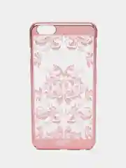 Кораллово-розовый пластиковый чехол с принтом для iPhone 6 Plus / 6S Plus