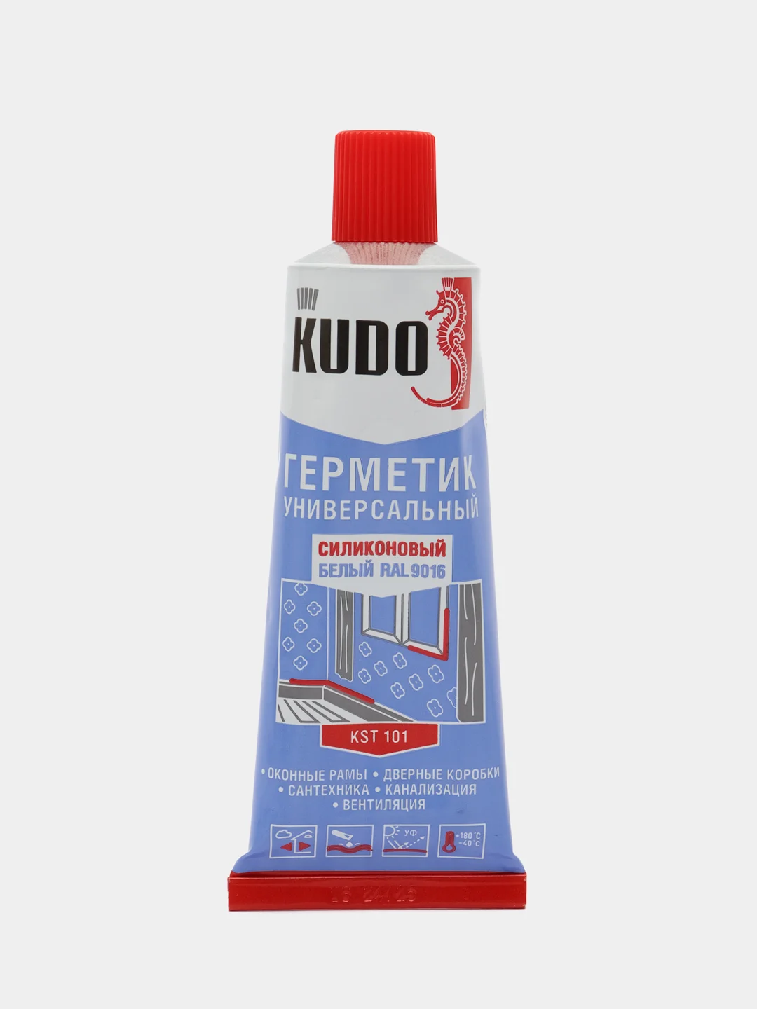 Белый герметик, универсальный, силиконовый, 85 мл