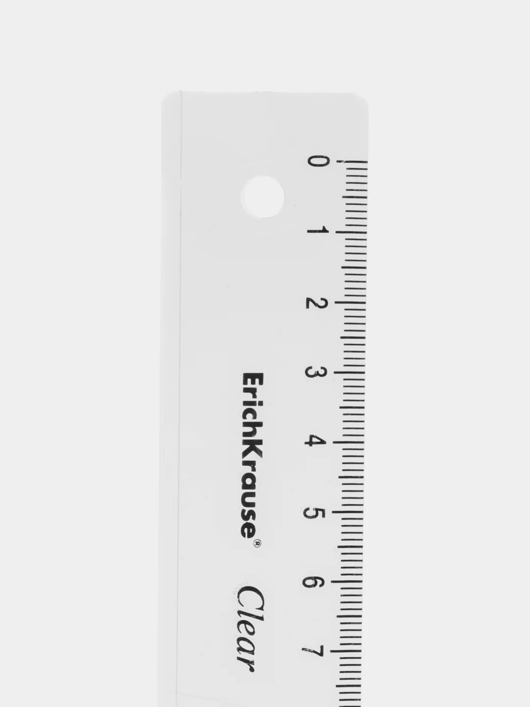 Линейка пластиковая, 20 см, ErichKrause "Clear", прозрачная