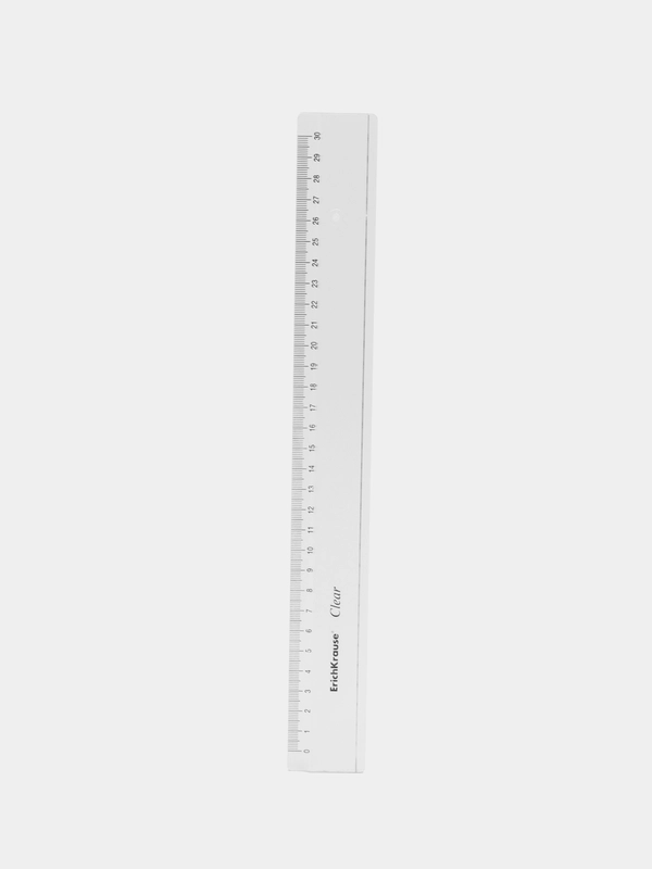 Линейка пластиковая ErichKrause Clear, 30 см, прозрачная, в блистере