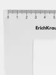 Треугольник линейка пластиковая Erich Krause Clear, 16 см, 45 градусов, прозрачная