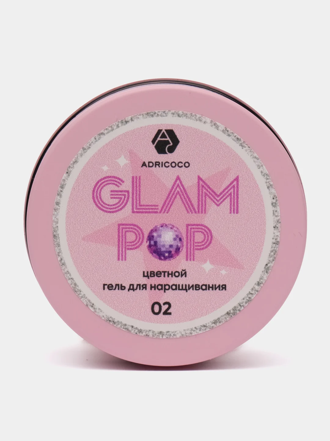 Светоотражающий жесткий гель для наращивания Glam Pop Adricoco, 15 мл