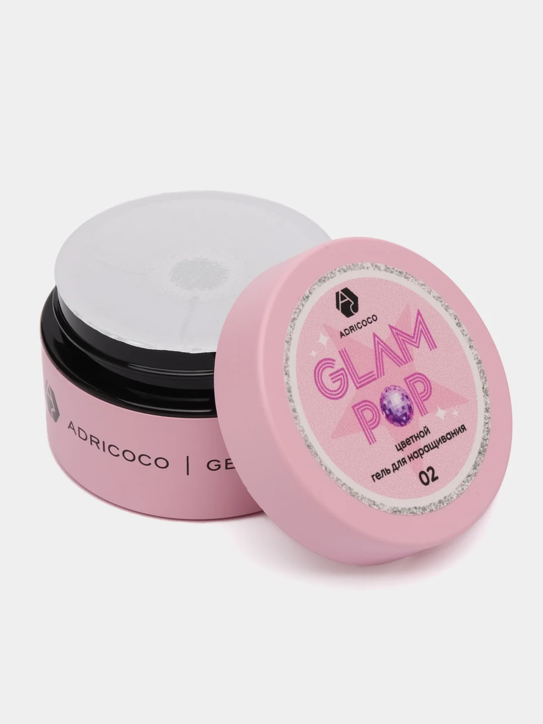 Светоотражающий жесткий гель для наращивания Glam Pop Adricoco, 15 мл