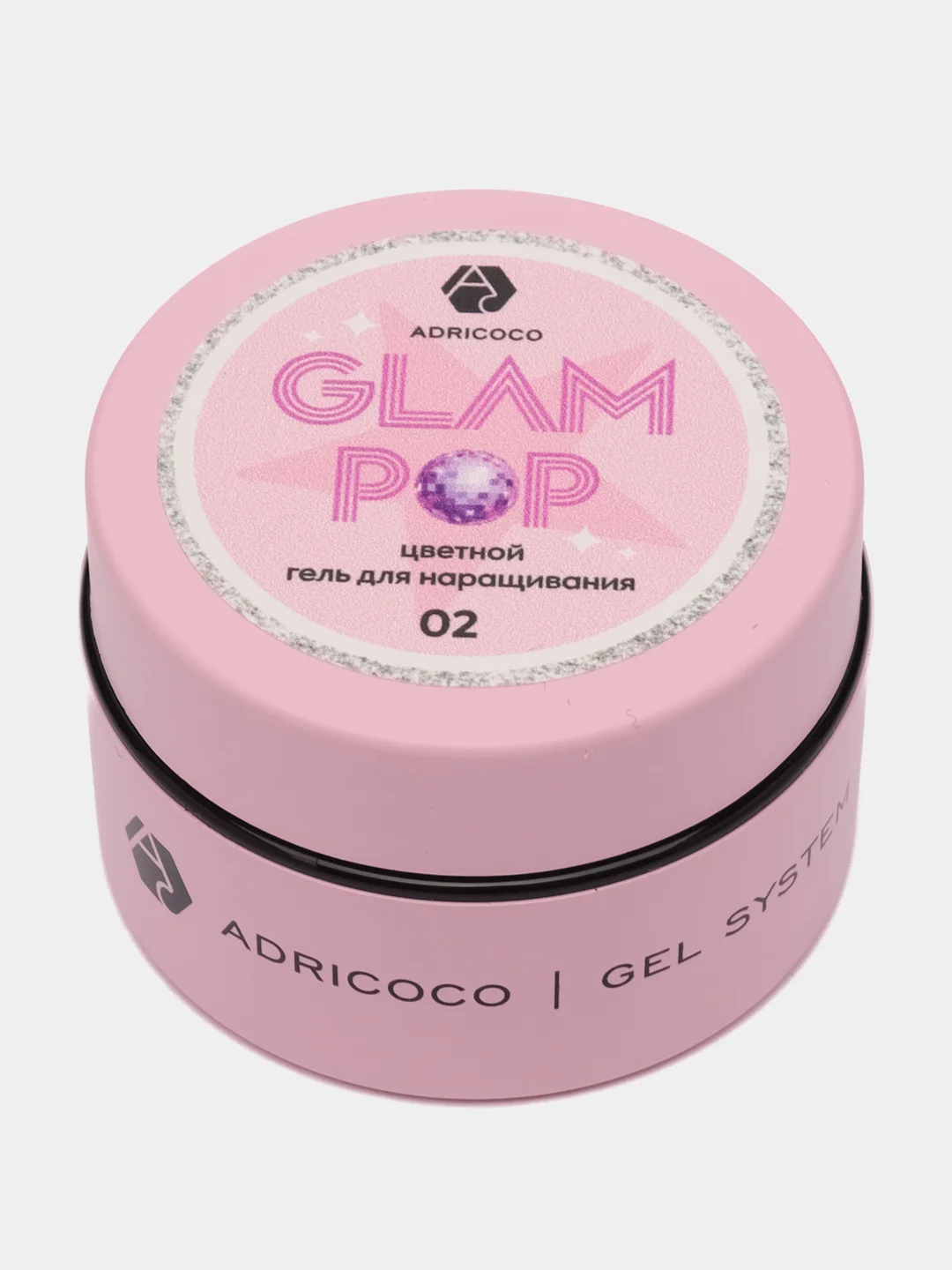 Светоотражающий жесткий гель для наращивания Glam Pop Adricoco, 15 мл