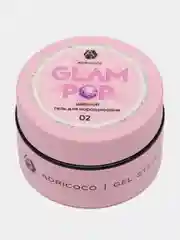 Светоотражающий жесткий гель для наращивания Glam Pop Adricoco, 15 мл