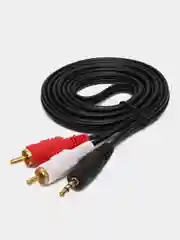 Акустический кабель для колонок,Jack 3.5 2Rca,Аукс шнур для колонки,Aux с тюльпанами
