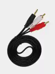 Акустический кабель для колонок,Jack 3.5 2Rca,Аукс шнур для колонки,Aux с тюльпанами