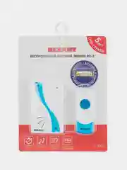 Беспроводной дверной звонок REXANT RX-2, 32 мелодии, 100 м, кнопка, IP44, белый