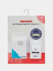 Беспроводной дверной звонок REXANT RX-1, 32 мелодии, 100 м, белый