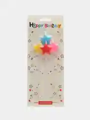 Черный свечи для торта  звездочки 4 шт