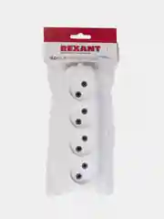 Колодка Rexant, 4 гнезда, без заземления, 220-250 В