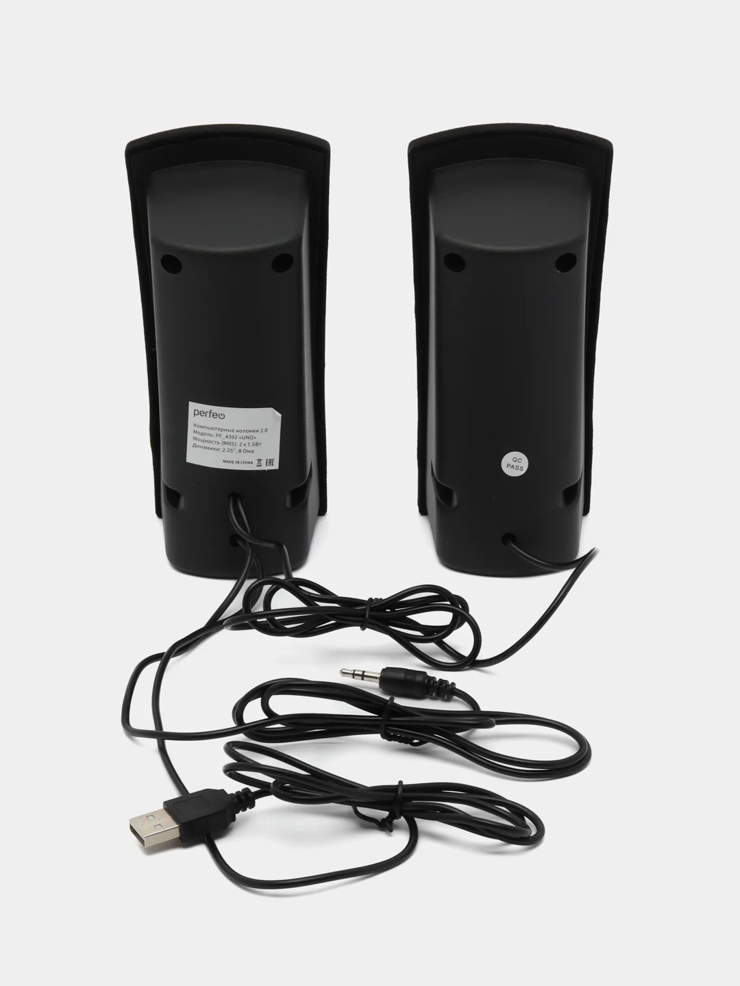 Perfeo колонки "UNO" 2.0, мощность 2х0.5 Вт (RMS), чёрн, USB