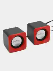 Белый компьютерные колонки Perfeo "WAVE" 2.0, мощность 2х3Вт (RMS), USB