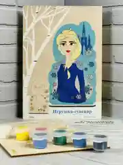 Роспись по дереву Холодное сердце Эльза Анна Олаф сувенир