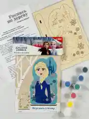 Роспись по дереву Холодное сердце Эльза Анна Олаф сувенир