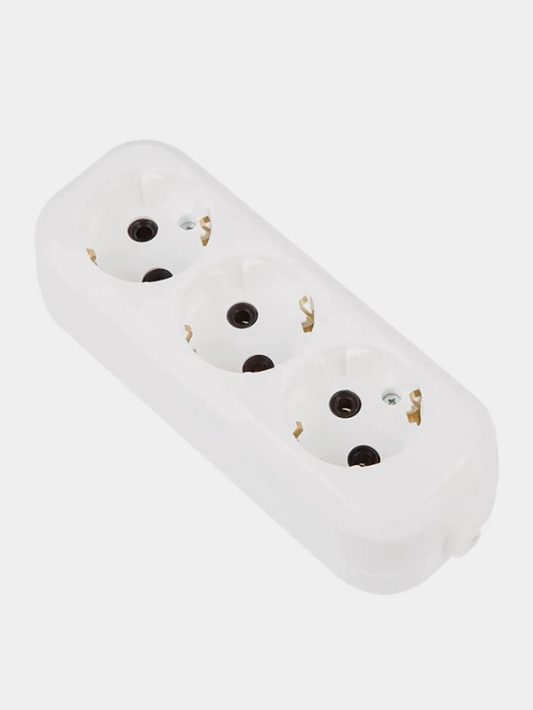Колодка PROconnect Эконом, 3 гнезда, с/з, 2200 Вт, 10 А