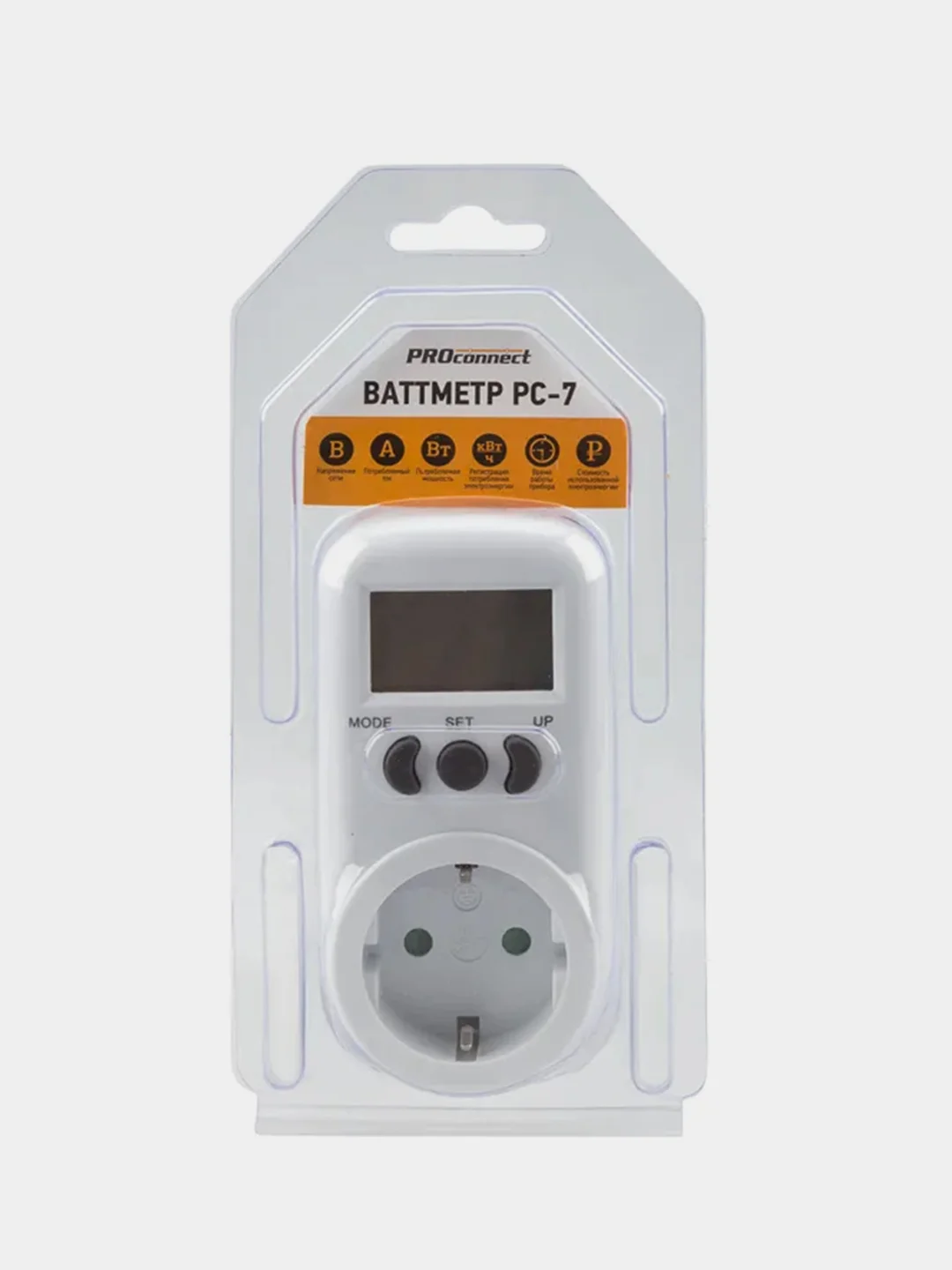 Ваттметр PC-7 PROconnect, вертикальный, 1-тарифный, 16А