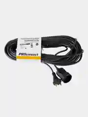 Удлинитель-шнур PROconnect, ПВС, 2х0.75, 20 м, б/з, 6 А, 1300 Вт, IP20, черный