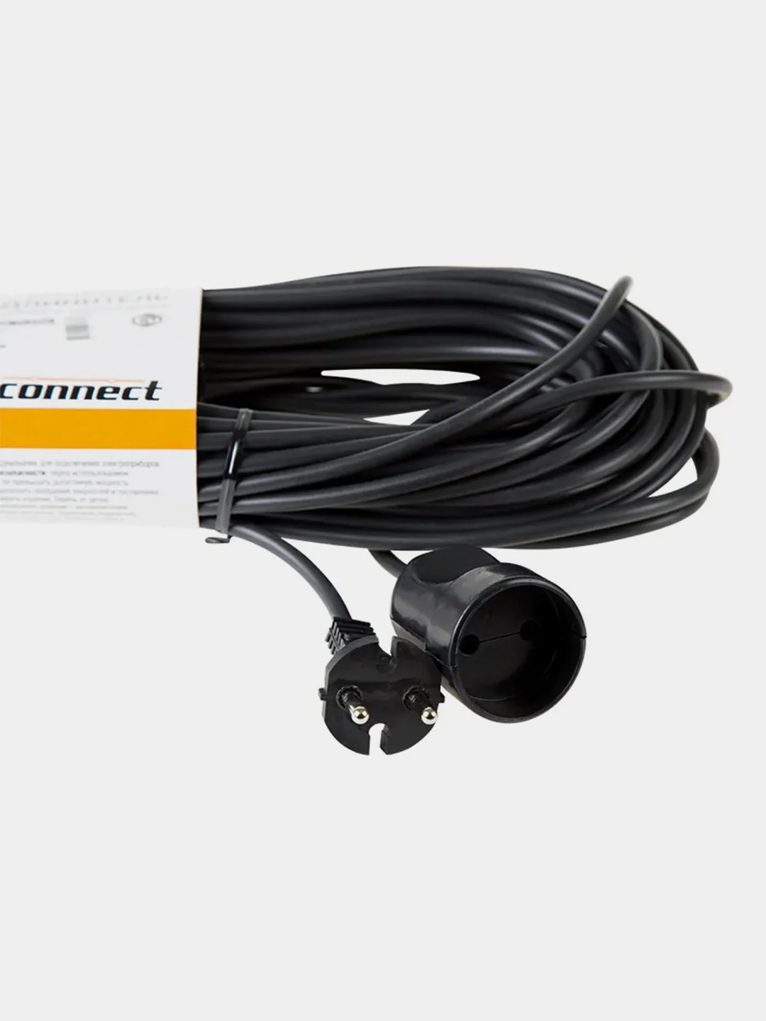 Удлинитель-шнур PROconnect, ПВС, 2х0.75, 30 м, б/з, 6 А, 1300 Вт, IP20, черный