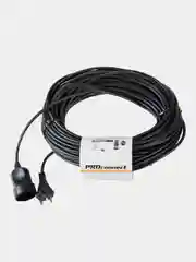 Удлинитель-шнур PROconnect, ПВС, 2х0.75, 30 м, б/з, 6 А, 1300 Вт, IP20, черный
