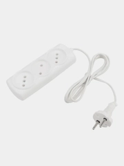Удлинитель PROconnect STANDARD, 3 гнезда, 1.5 м, 2х0.75 мм, б/з, белый