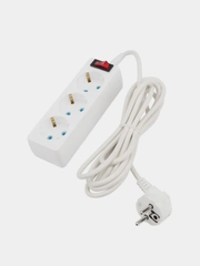 Удлинитель PROconnect, 3 гнезда, 3 м, 3х0.75 мм, с/з, с кнопкой, белый