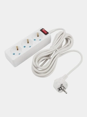 Удлинитель PROconnect 3 гнезда, 5 м, 3х0.75 мм, с/з, с кнопкой, белый