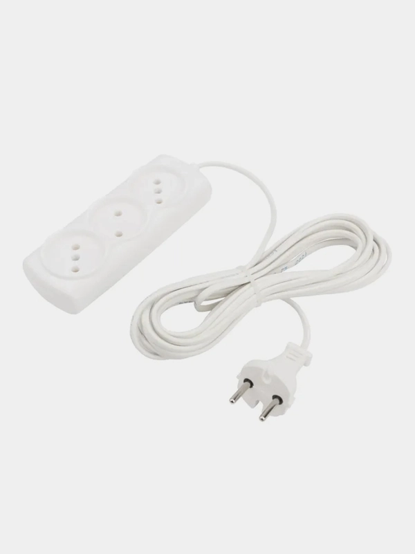 Удлинитель PROconnect STANDARD, 3 гнезда, 5 м, 2х0.75 мм, б/з, белый