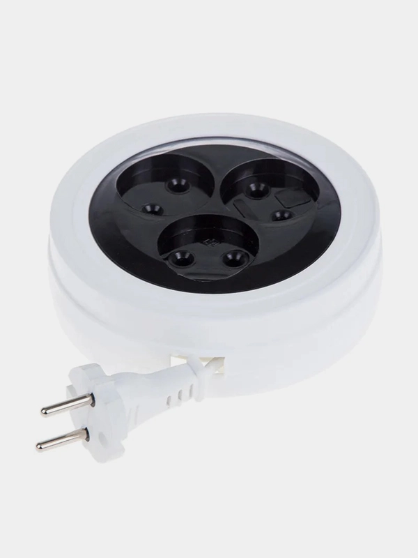Удлинитель-рулетка PROconnect STANDARD, 5 м, 3 гнезда, 2х0.75 мм, б/з, белый