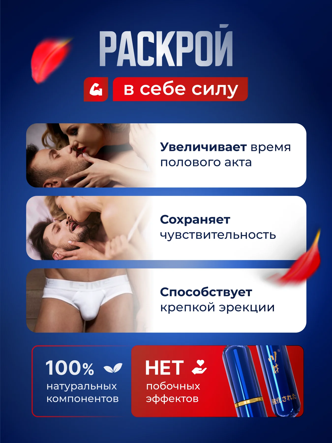 Пролонгатор Love Shop "Синяя Пуля", спрей для продления полового акта, 6 мл