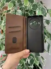 Тёмно-коричневый чехол книжка elitcase для Xiaomi Redmi A3 и A3X, Редми А3 и А3Х