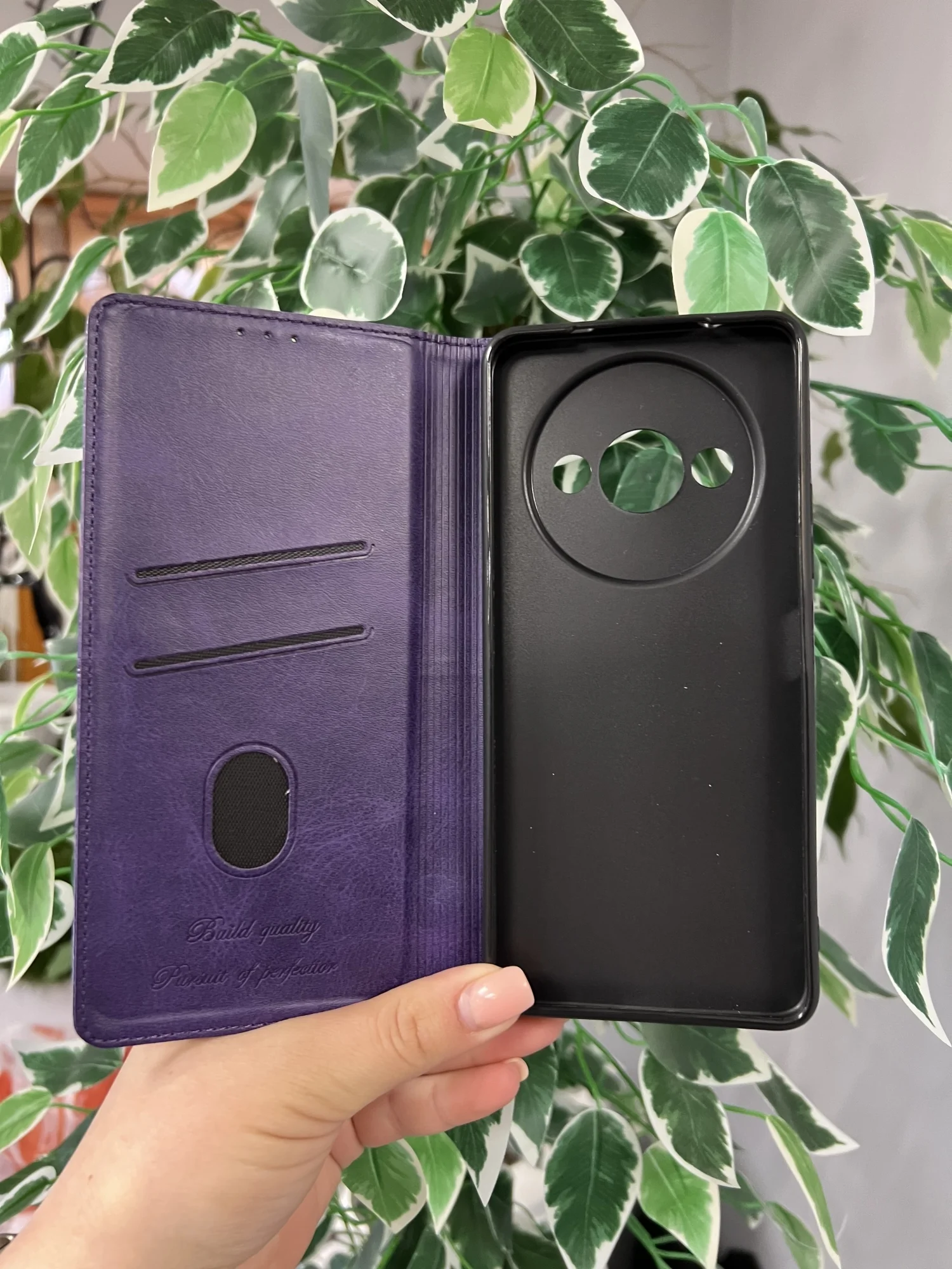 Фиолетовый чехол книжка elitcase для Xiaomi Redmi A3 и A3X, Редми А3 и А3Х