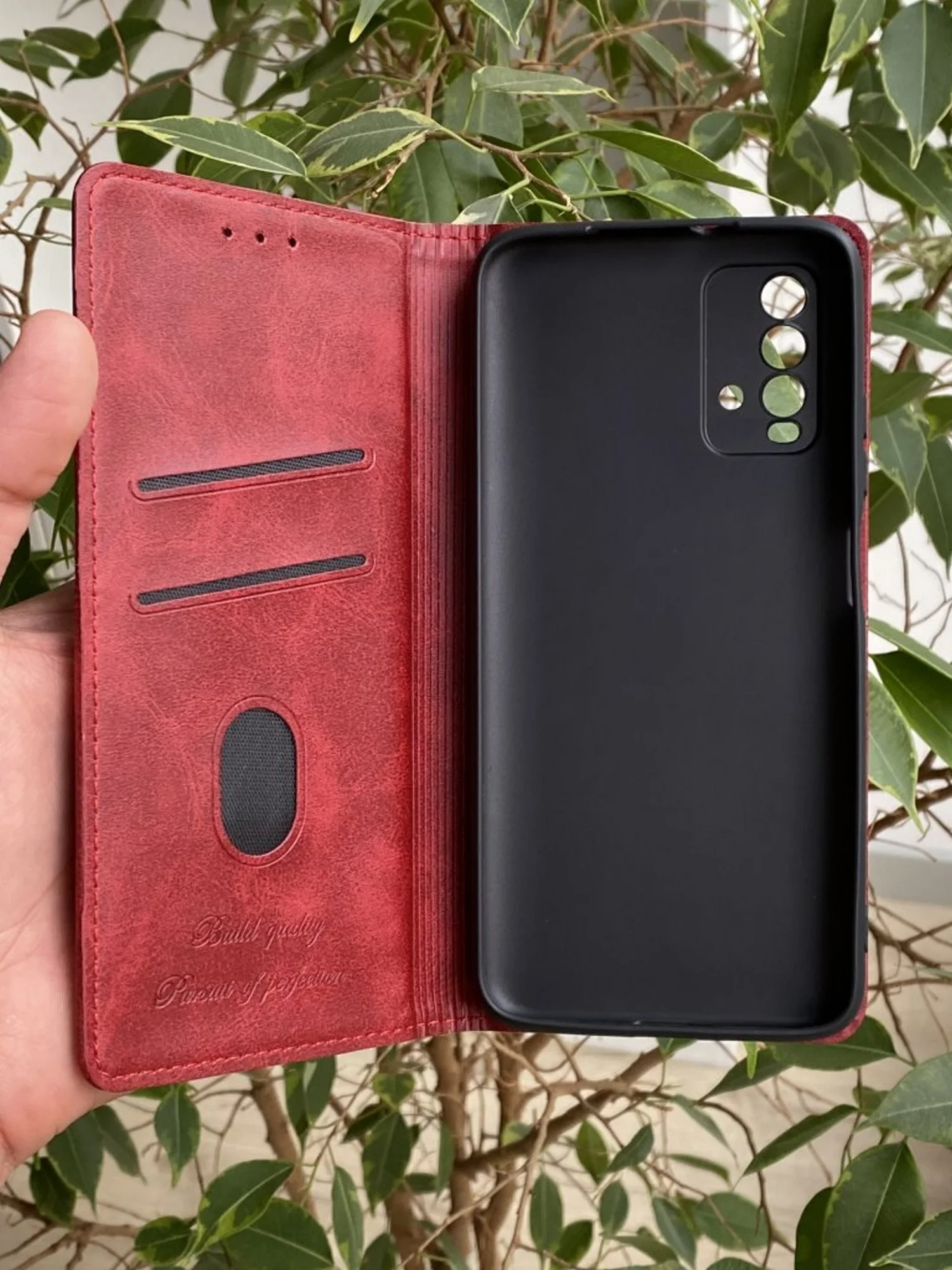 Красный чехол книжка elitcase для Xiaomi Redmi 9T / Редми 9Т