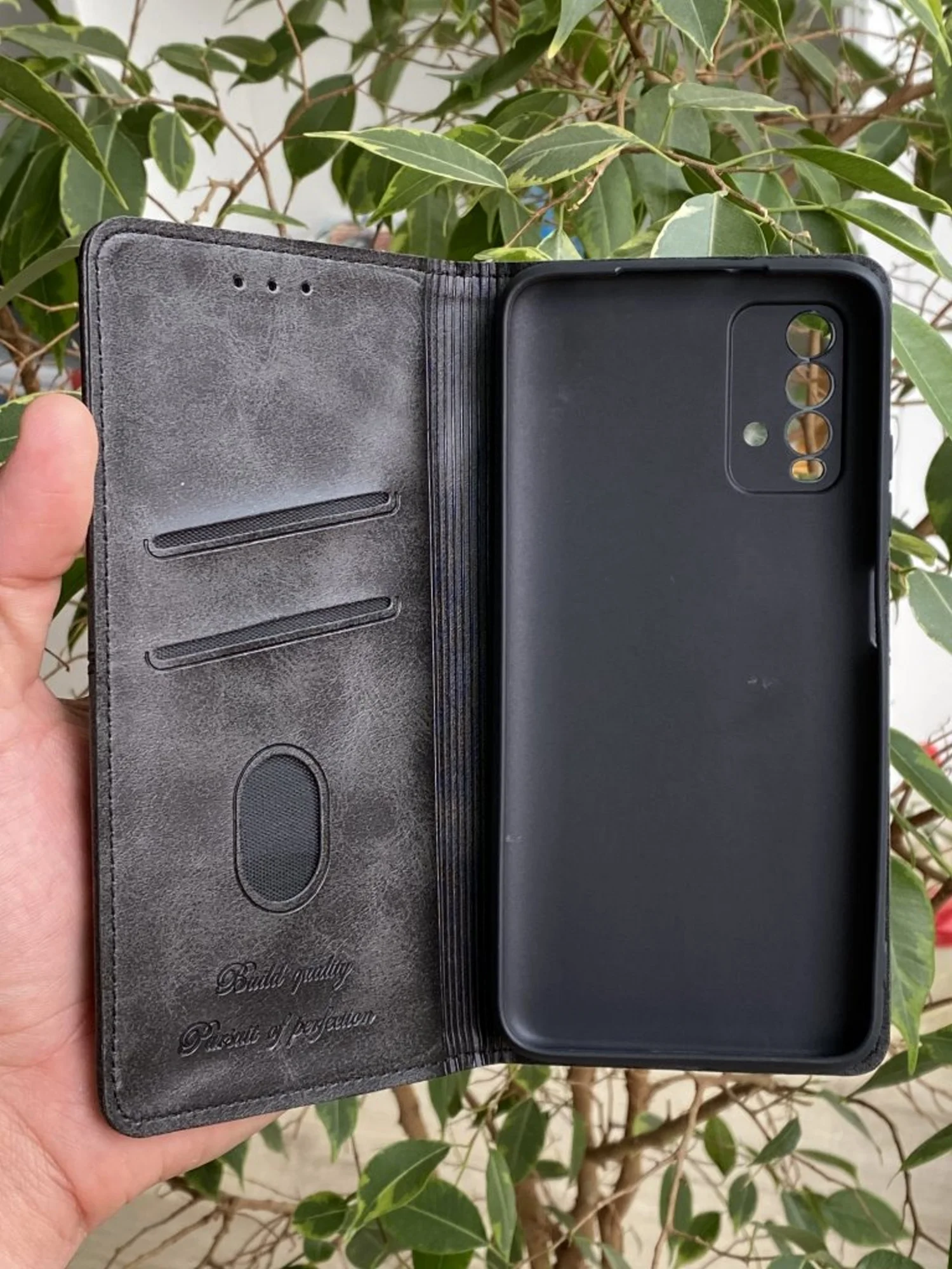 Черный чехол книжка elitcase для Xiaomi Redmi 9T / Редми 9Т
