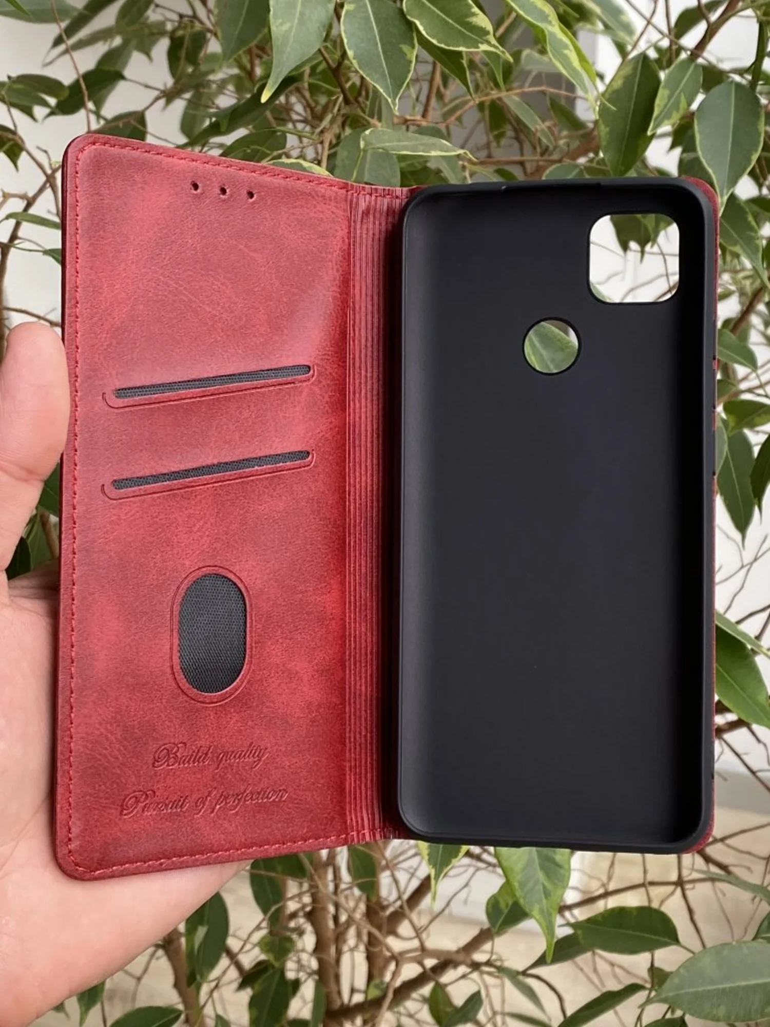 Красный чехол книжка elitcase для Xiaomi Redmi 9C и Redmi 10A / Редми 9С и Редми 10А
