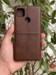 Тёмно-коричневый чехол книжка elitcase для Xiaomi Redmi 9C и Redmi 10A / Редми 9С и Редми 10А