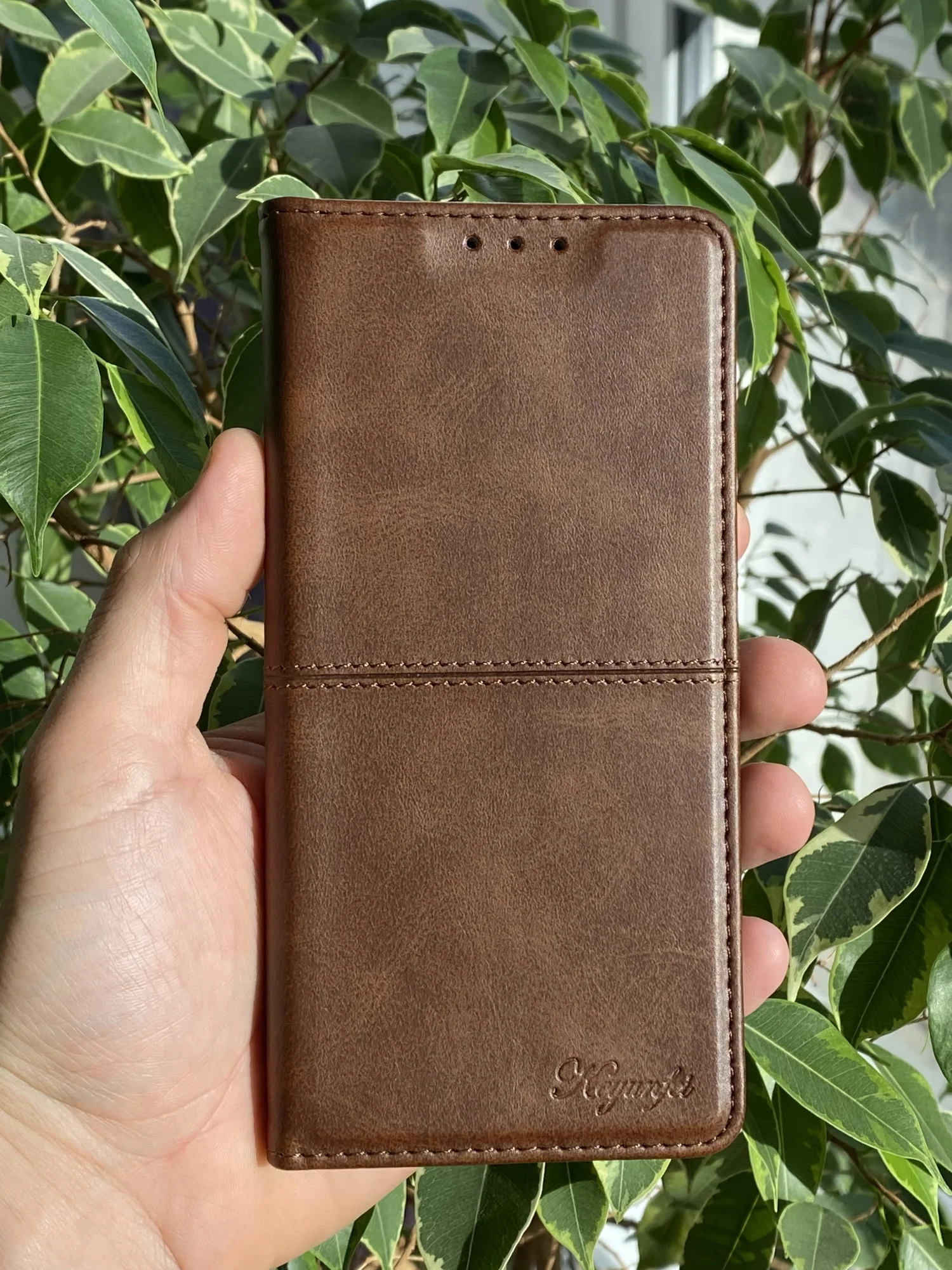 Тёмно-коричневый чехол книжка elitcase для Xiaomi Redmi 9A / Редми 9А