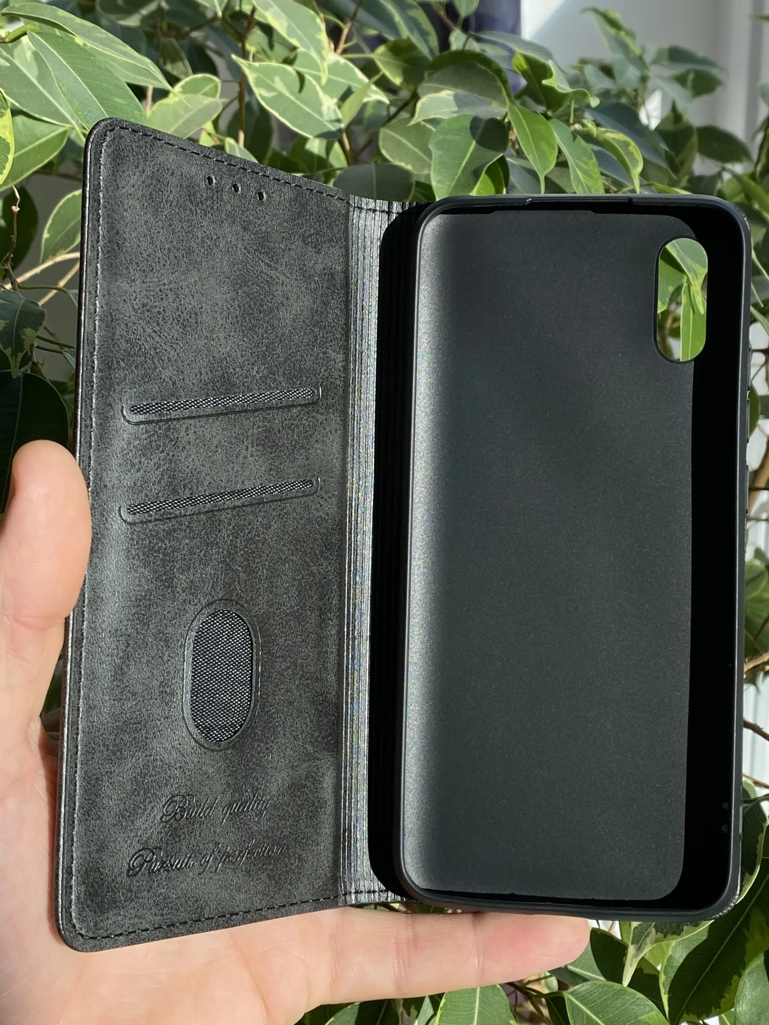 Черный чехол книжка elitcase для Xiaomi Redmi 9A / Редми 9А