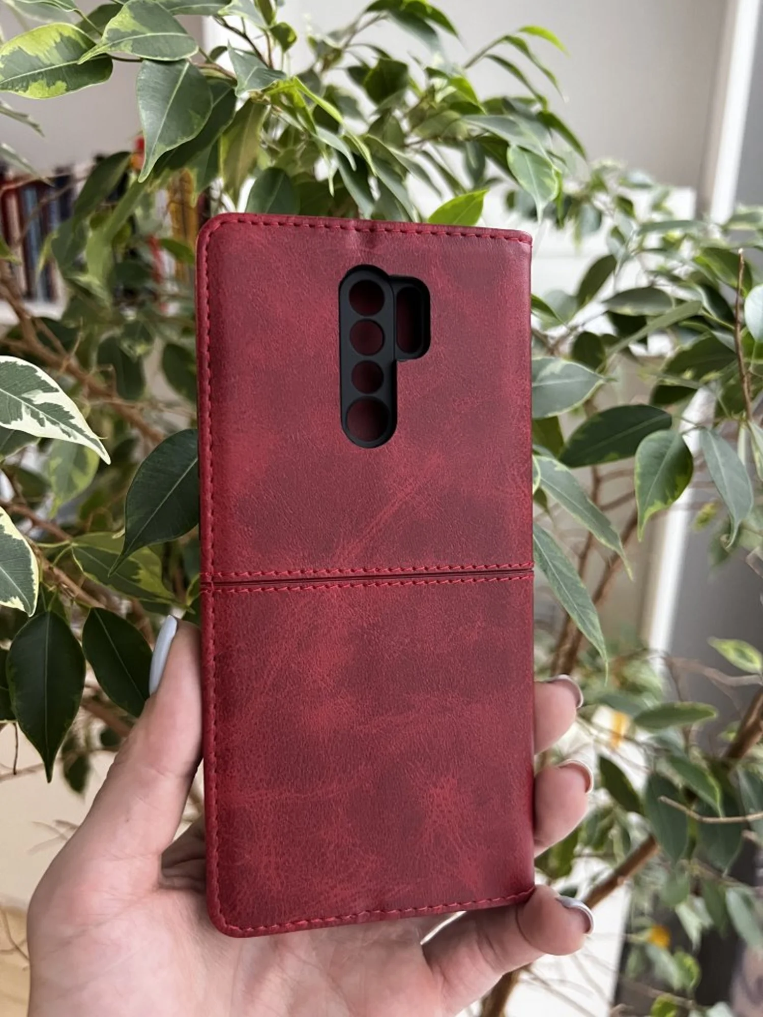 Красный чехол книжка elitcase для Xiaomi Redmi 9 / Редми 9