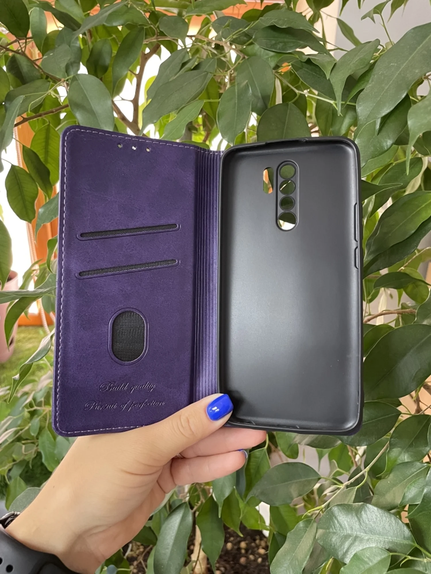 Фиолетовый чехол книжка elitcase для Xiaomi Redmi 9 / Редми 9
