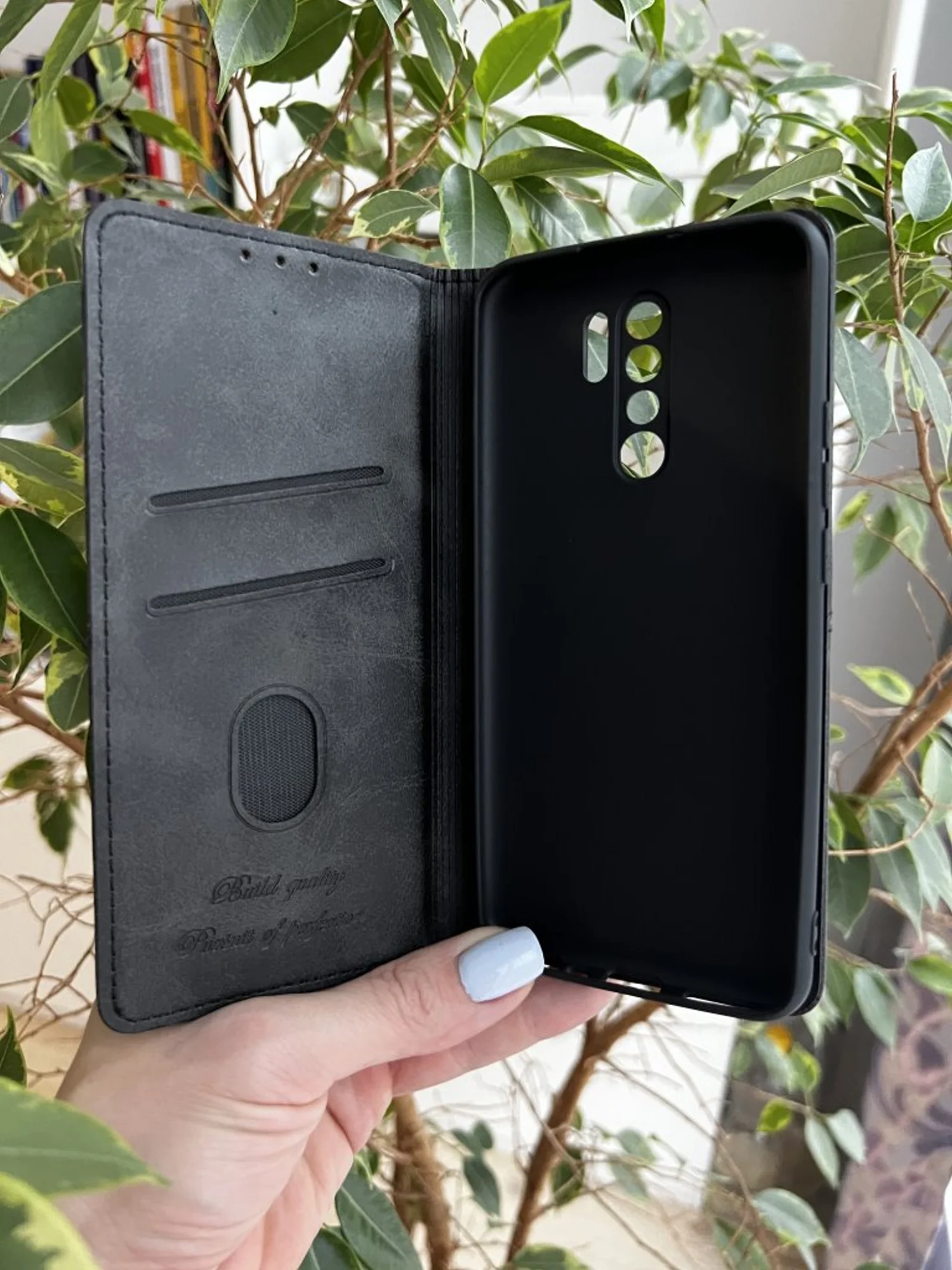 Черный чехол книжка elitcase для Xiaomi Redmi 9 / Редми 9