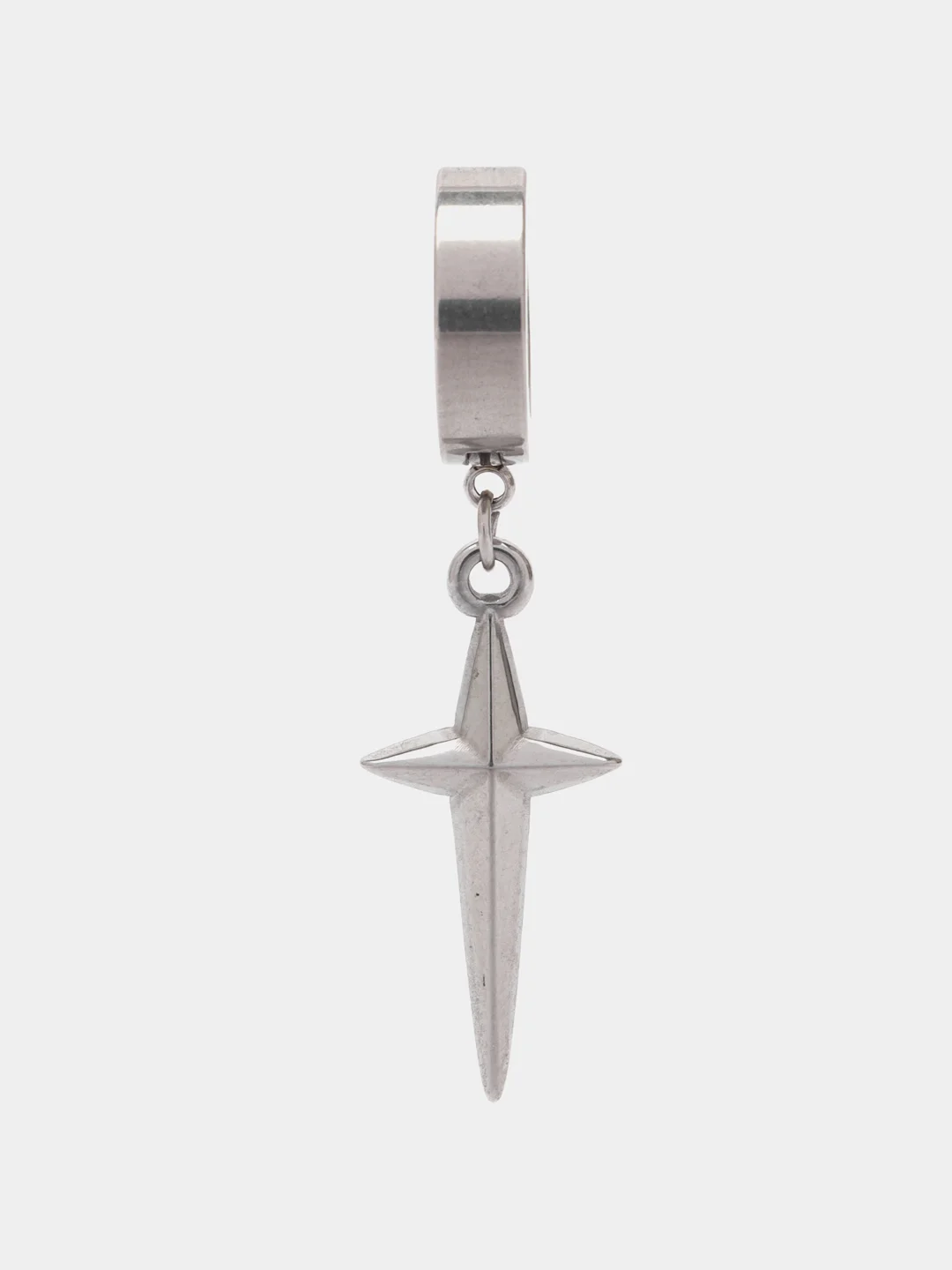Серебряный мужская серьга, клипса