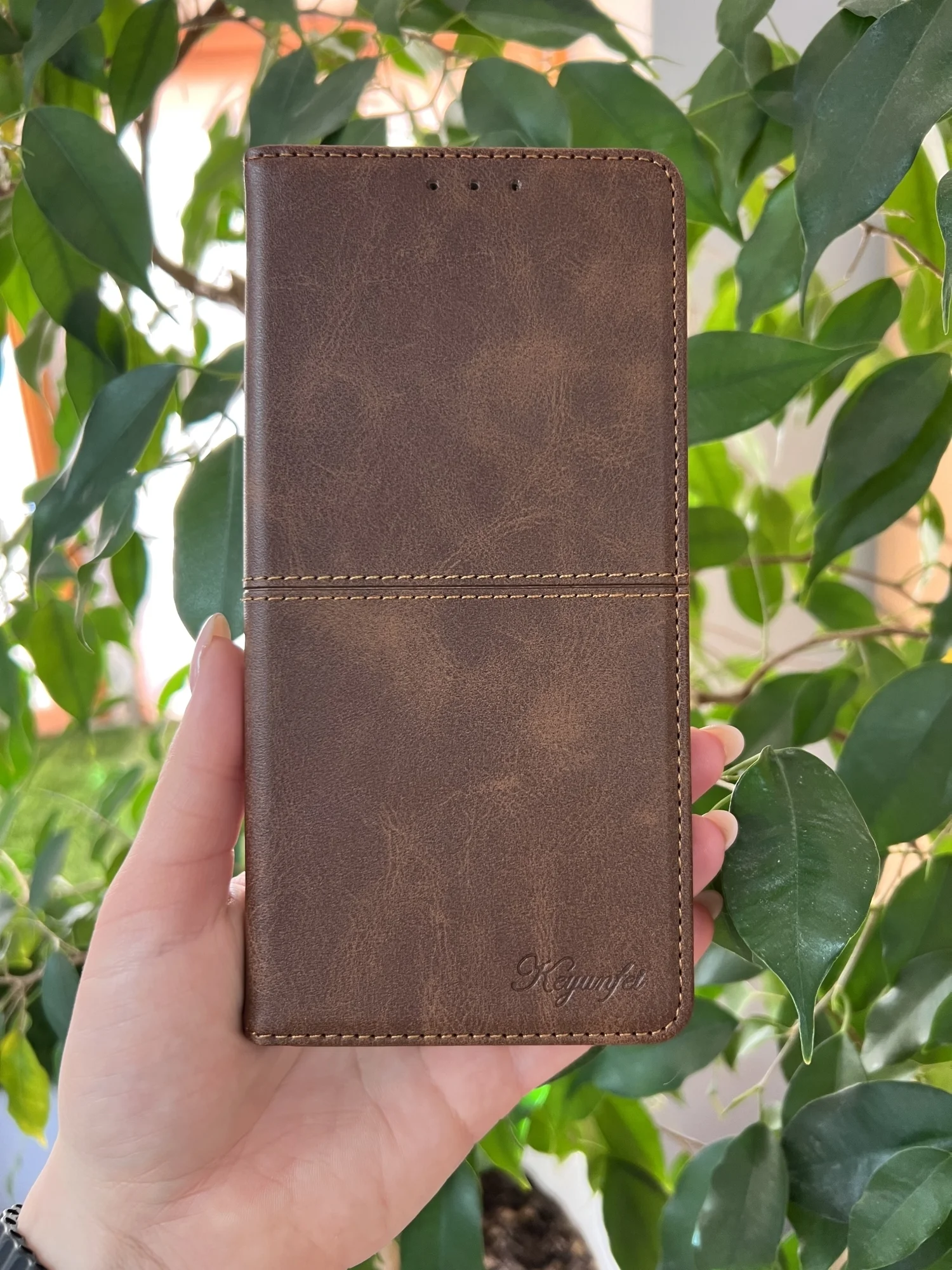 Тёмно-коричневый чехол книжка elitcase для Xiaomi Redmi 13C 4G и Poco C65 / Редми 13С 4G и Поко С65