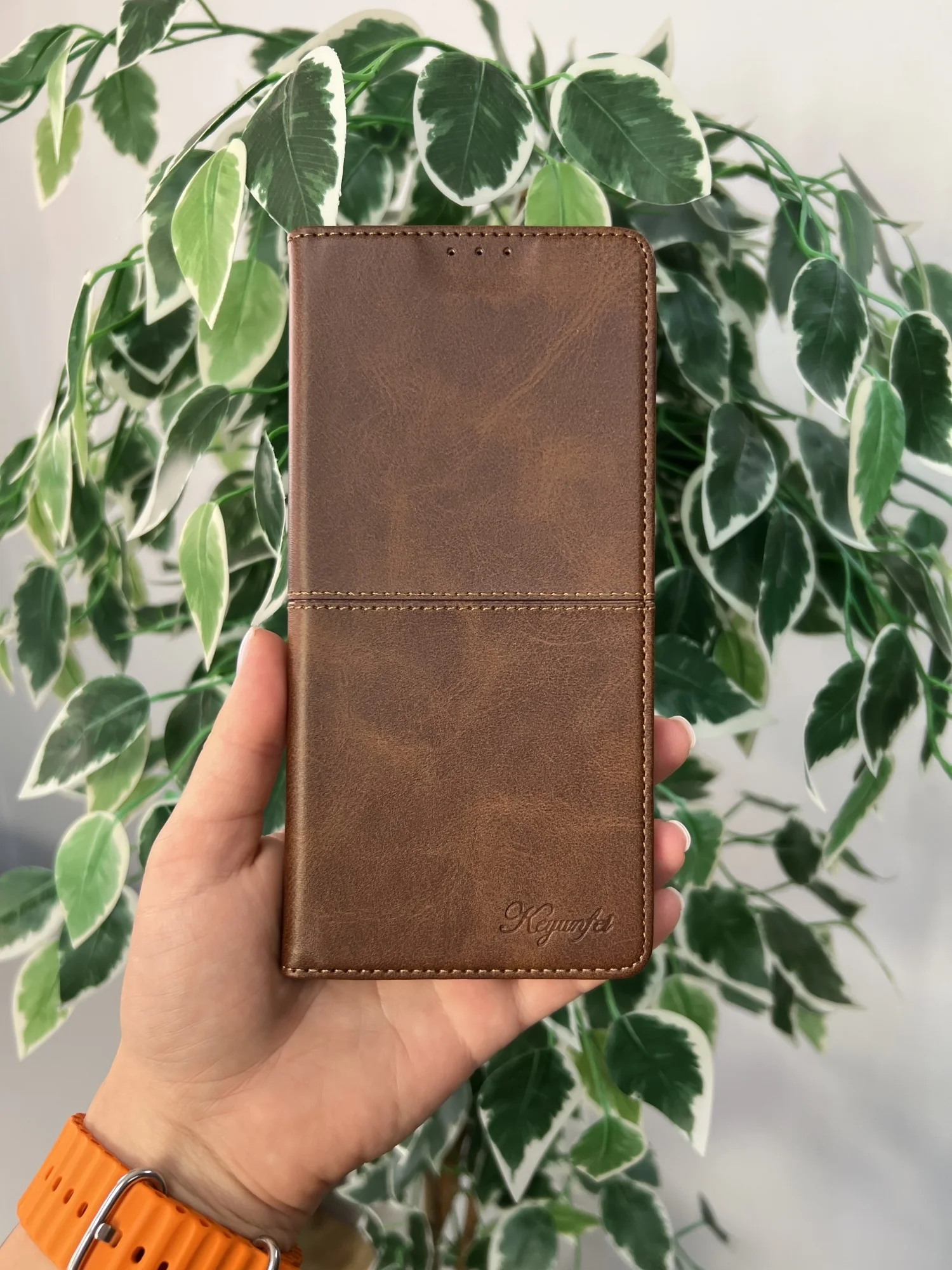 Тёмно-коричневый чехол книжка elitcase для Xiaomi Redmi 13 4G и Poco M6 4G / Редми 13 4G и Поко М6 4G