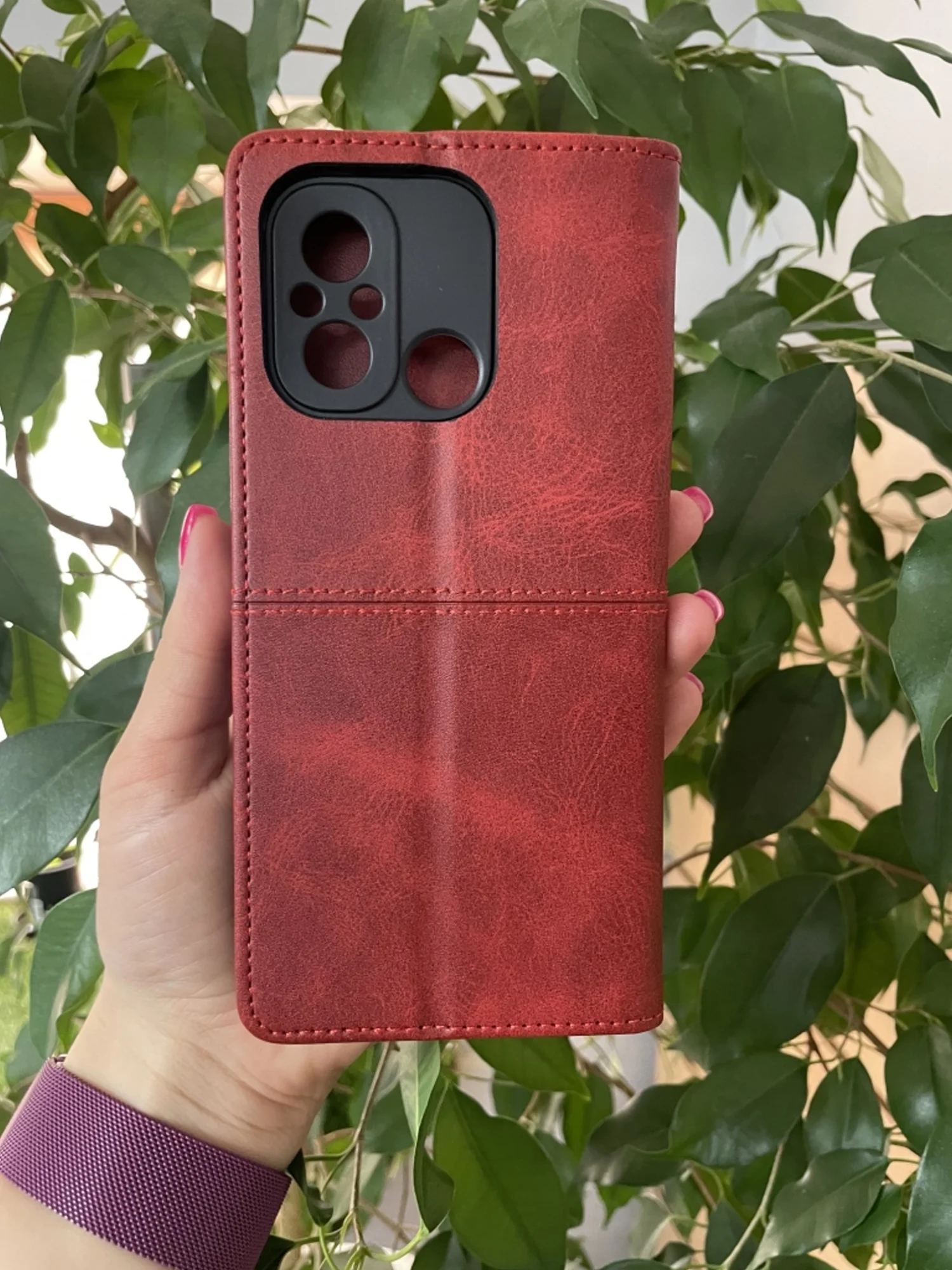 Красный чехол книжка elitcase для Xiaomi Redmi 12C / Редми 12С