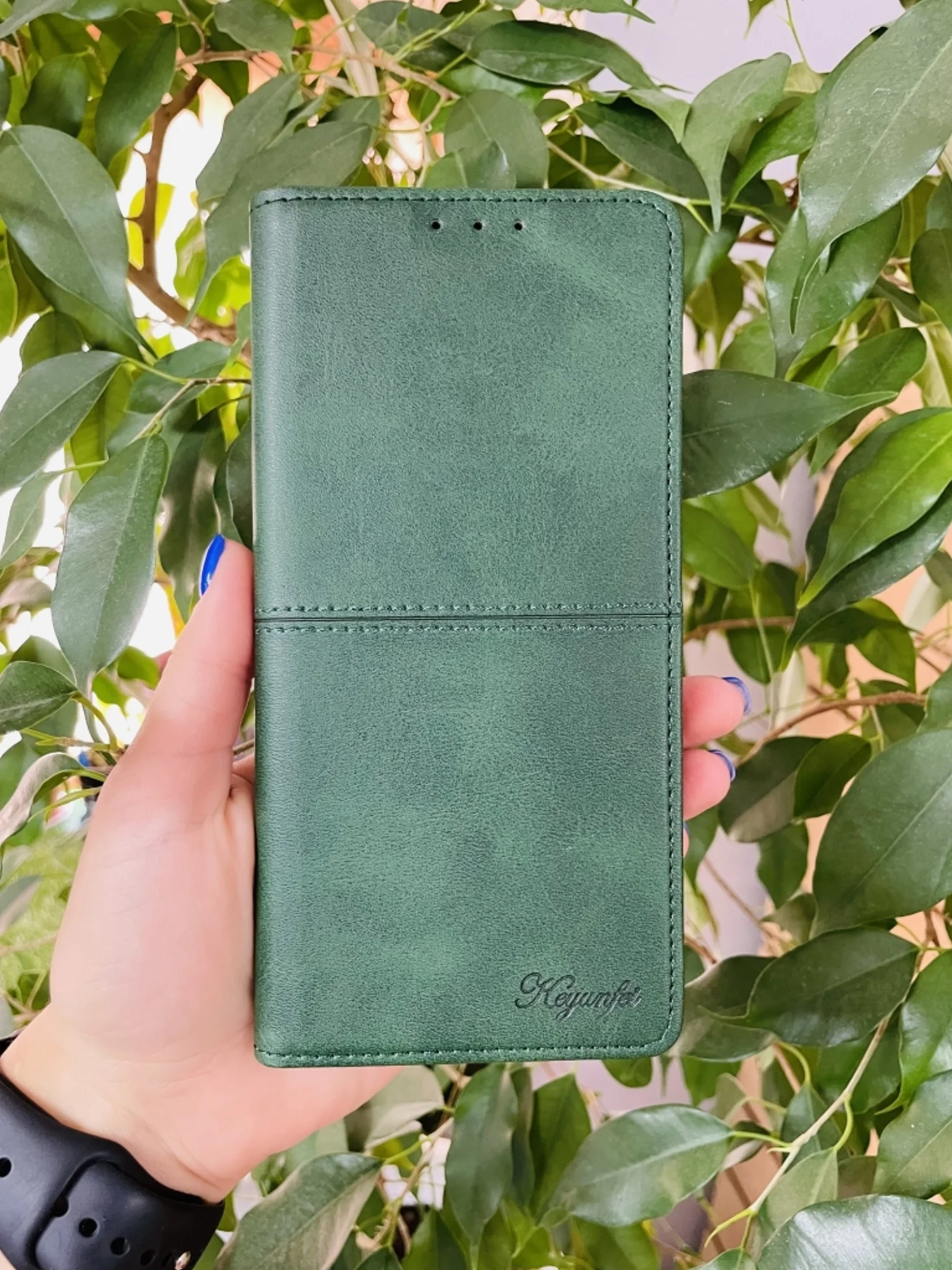 Тёмно-зелёный чехол книжка elitcase для Xiaomi Redmi 12C / Редми 12С