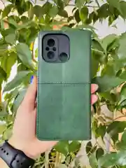 Тёмно-зелёный чехол книжка elitcase для Xiaomi Redmi 12C / Редми 12С