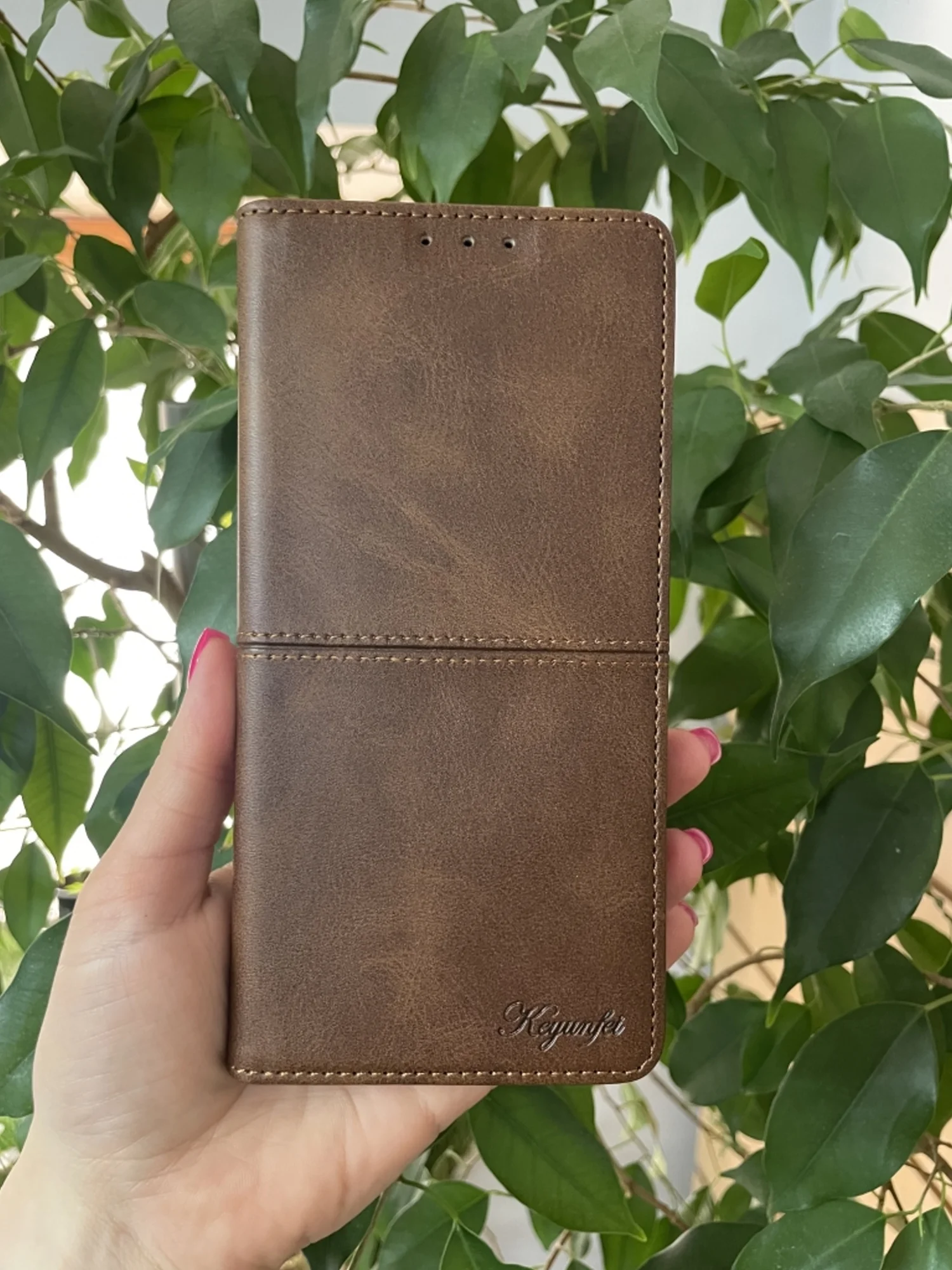 Тёмно-коричневый чехол книжка elitcase для Xiaomi Redmi 12C / Редми 12С